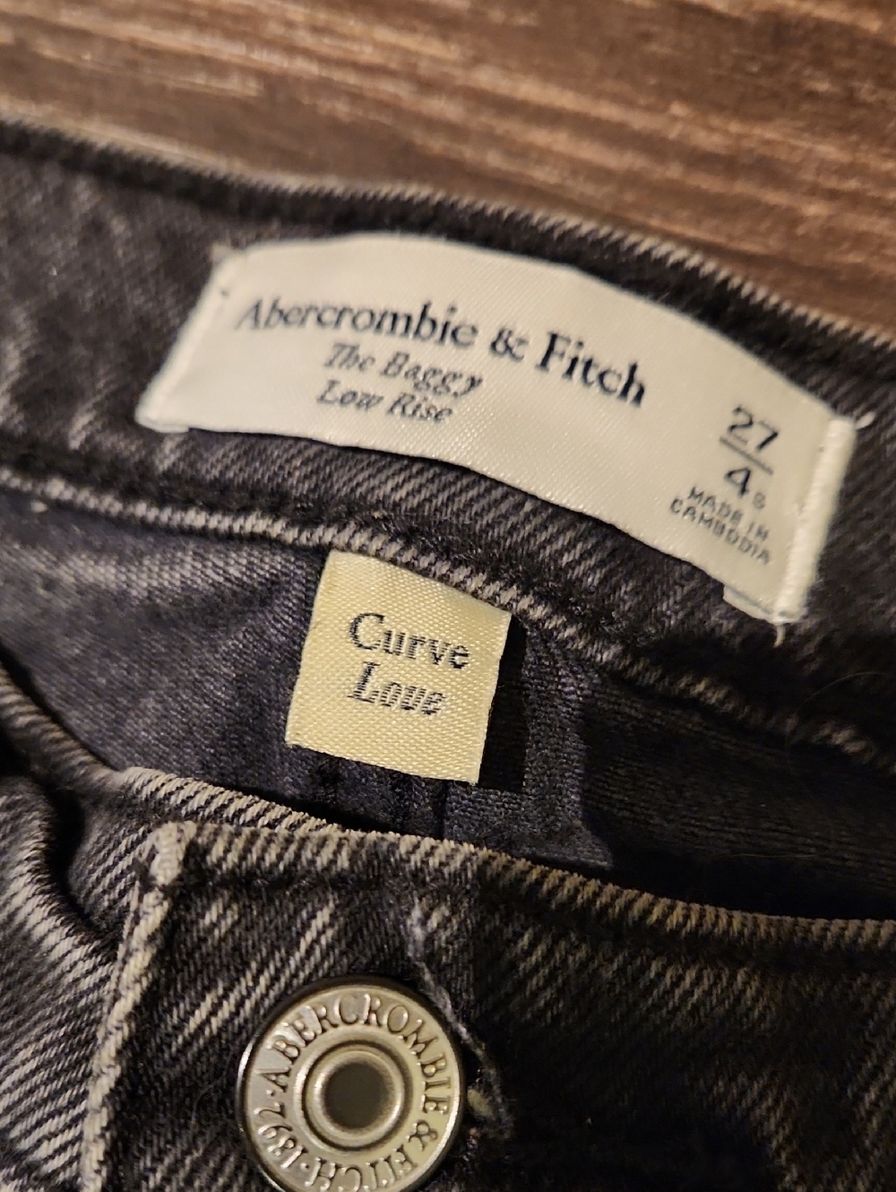 ❤️ NWT! ABERCROMBIE & FITCH CURVE LOVE BAGGY WIDE LEG LOW RISE JEANS, 4S (27 S) - Picture 7 of 11